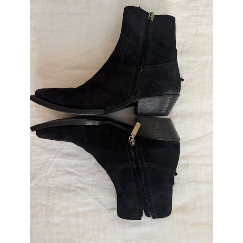 Saint Laurent YSL Lucas Women's Fringe Western Ankle Boots, Black, 36/6 - Picture 6 of 9